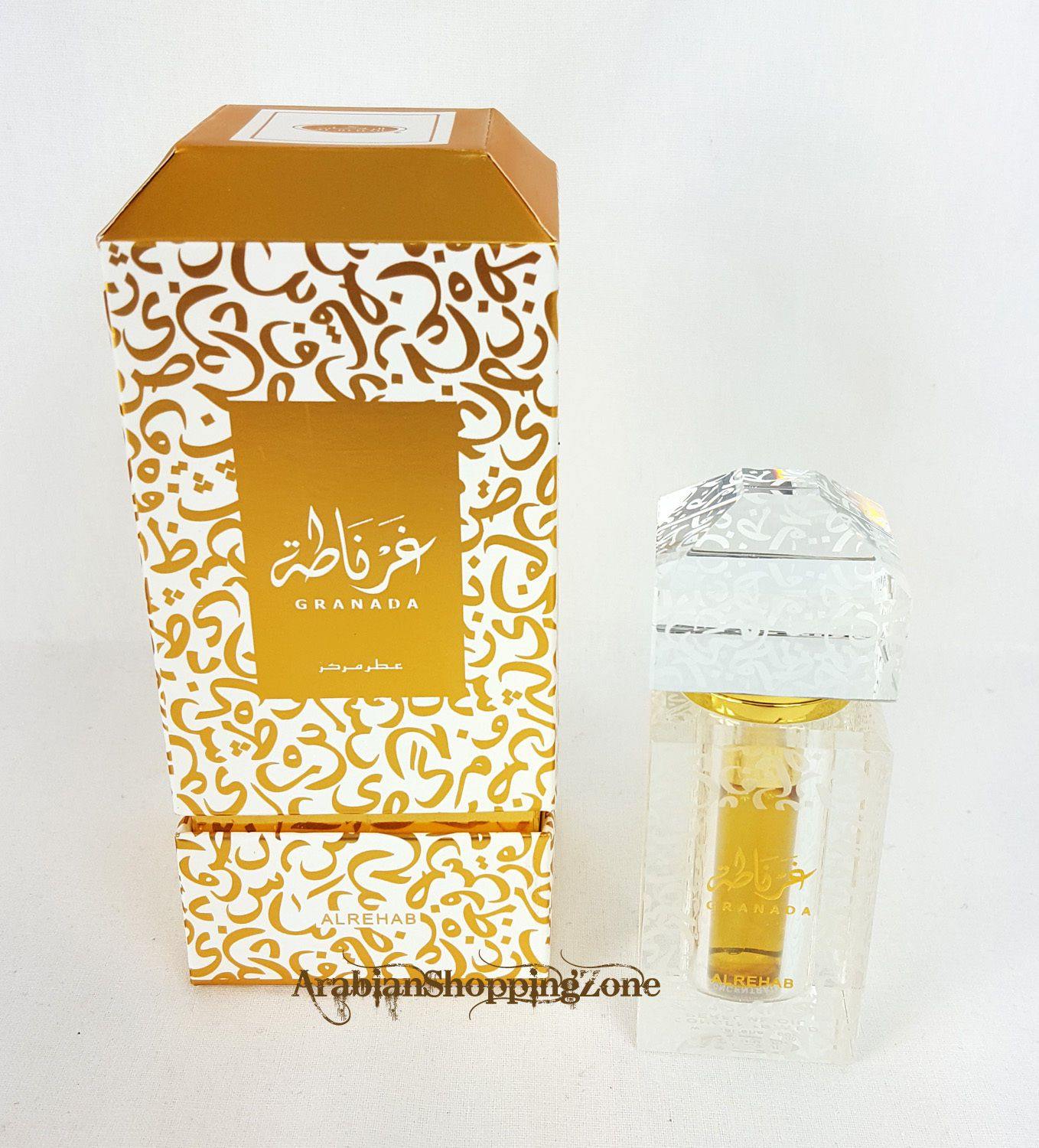 NEW GRANADA Perfume Oil 12ml Unisex luxury powdery oud Al-Rehab Islamic Gift - Arabian Shopping Zone