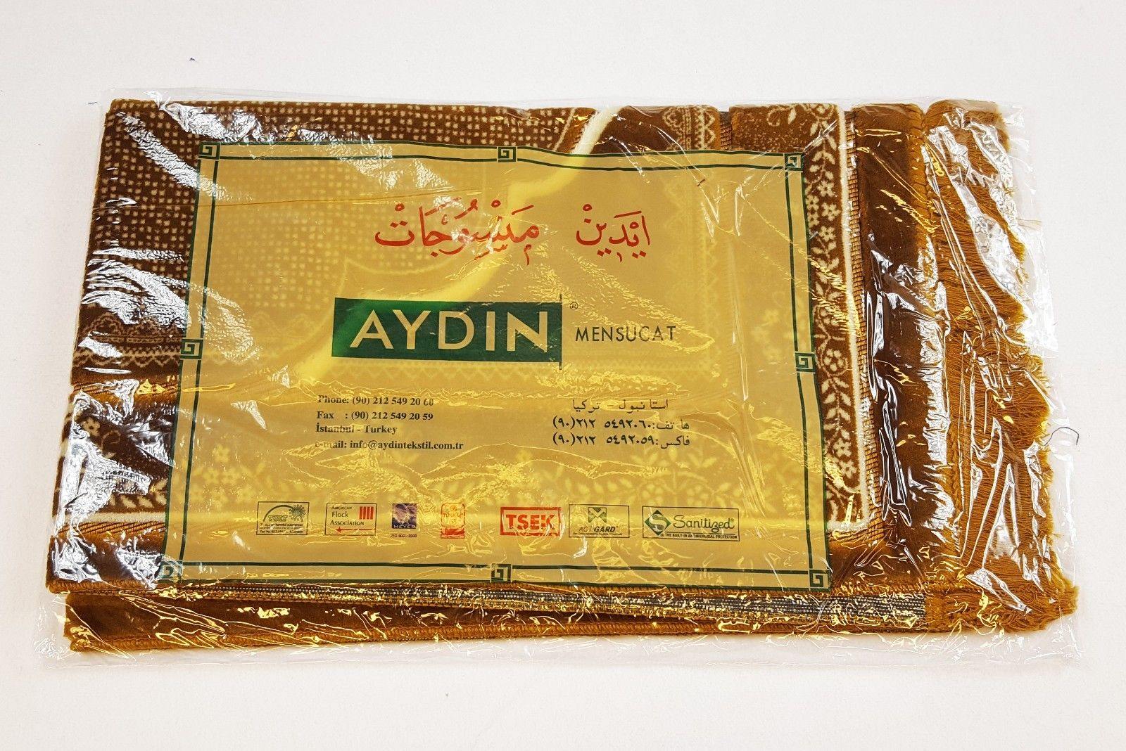 Turkish Luxury Velvet Islamic Prayer Rug Namaz Carpet 110x70cm 800g (1.8lbs) - Arabian Shopping Zone