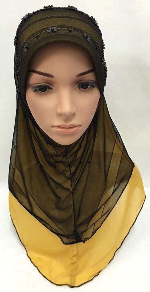 Slip-on LightWeight Double-Mesh-layered Muslim Hijab Islamic Scarf Shawls - Arabian Shopping Zone