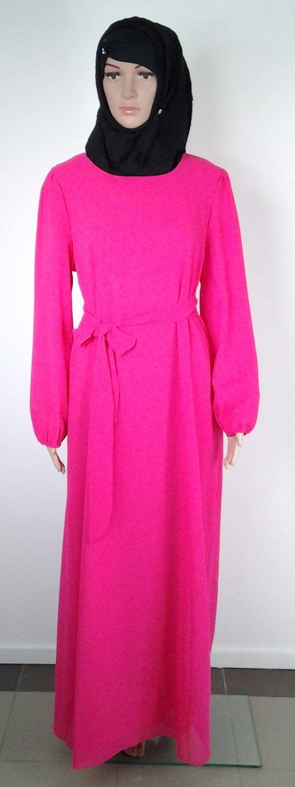 Chiffon Kaftan Islamic Abaya Jilbab Long Sleeve HSZ2001 (US14/16EU44/46UK18/20) - Arabian Shopping Zone