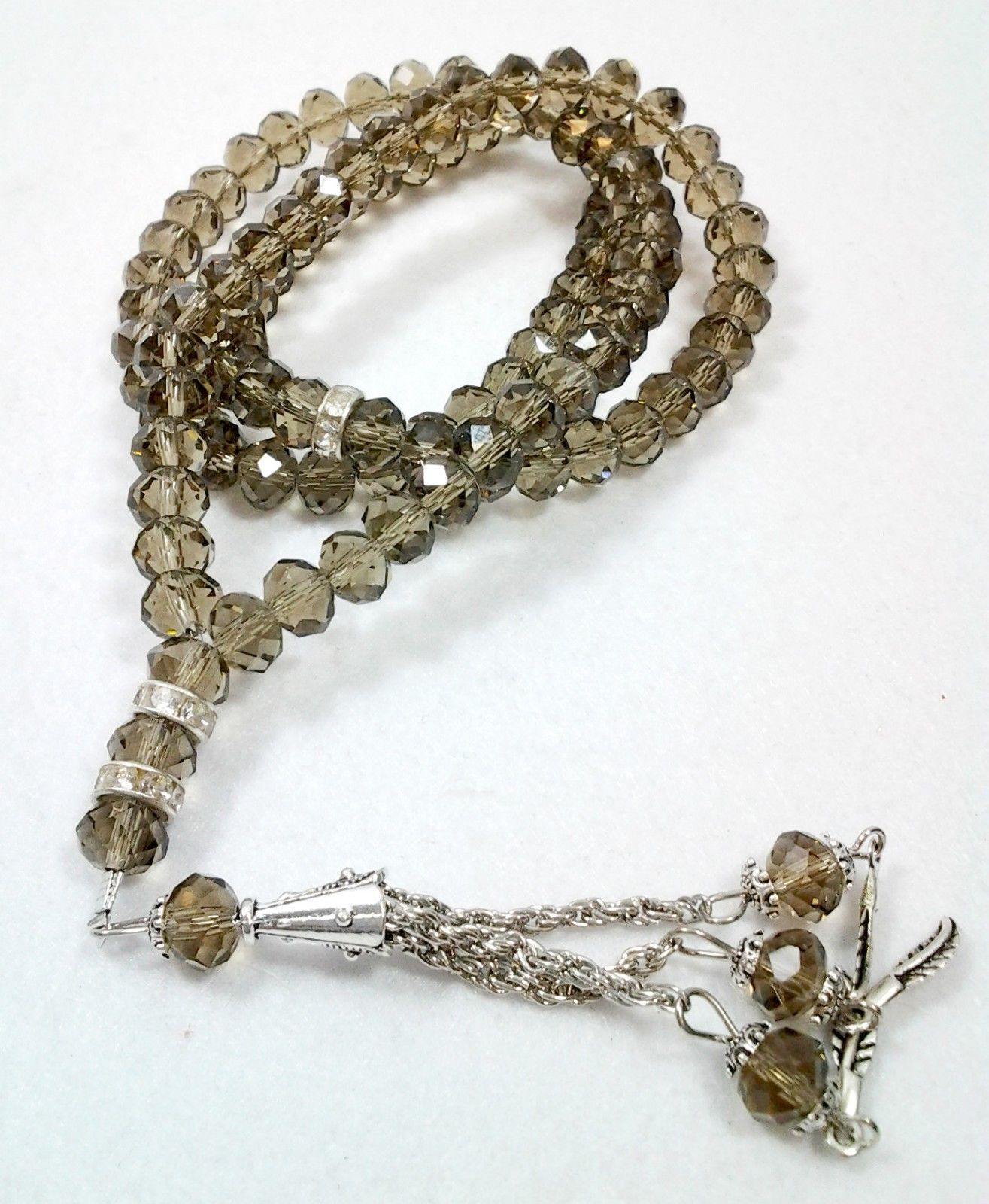 8mm Crystal Muslim Prayer Beads 99 Masbaha - Arabian Shopping Zone