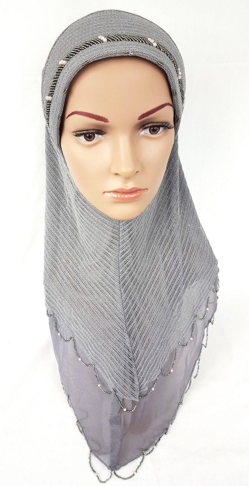 Slip-on LightWeight Double-Mesh-layered Muslim Hijab Islamic Scarf Shawls - Arabian Shopping Zone