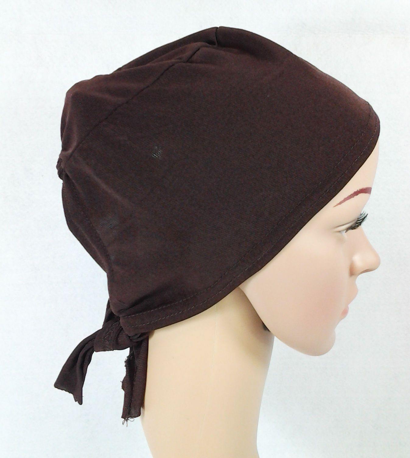 Solid Stretch TieBack UnderHijab Muslim Inner Hijab HairLoss Islamic Underscarf - Arabian Shopping Zone