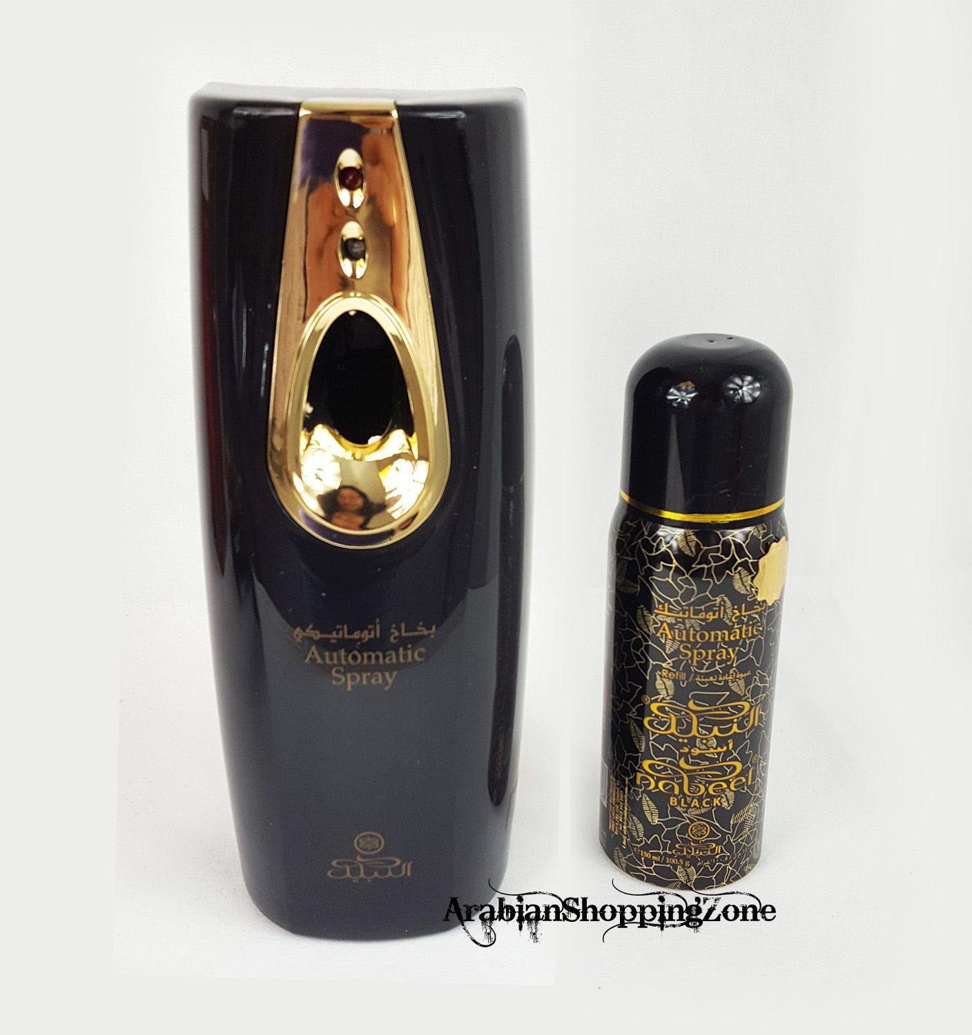 Nabeel Black/Nasaem Automatic Air Freshener Spray device and refill option - Arabian Shopping Zone