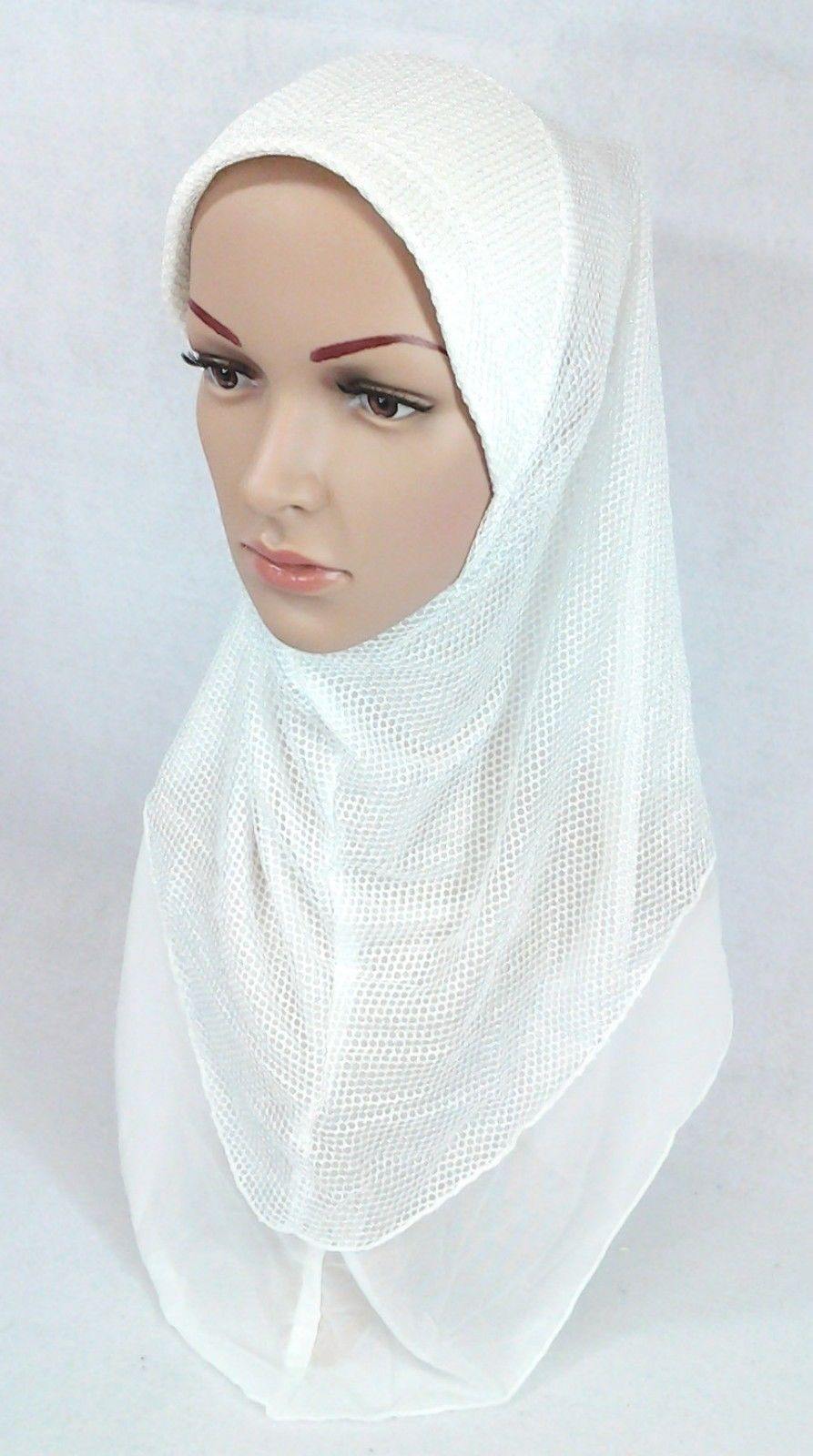 Muslim Hijab Islamic Soft Mesh Hijab/MaxiScarf/ Wrap/Shawl/Slip-on - Arabian Shopping Zone