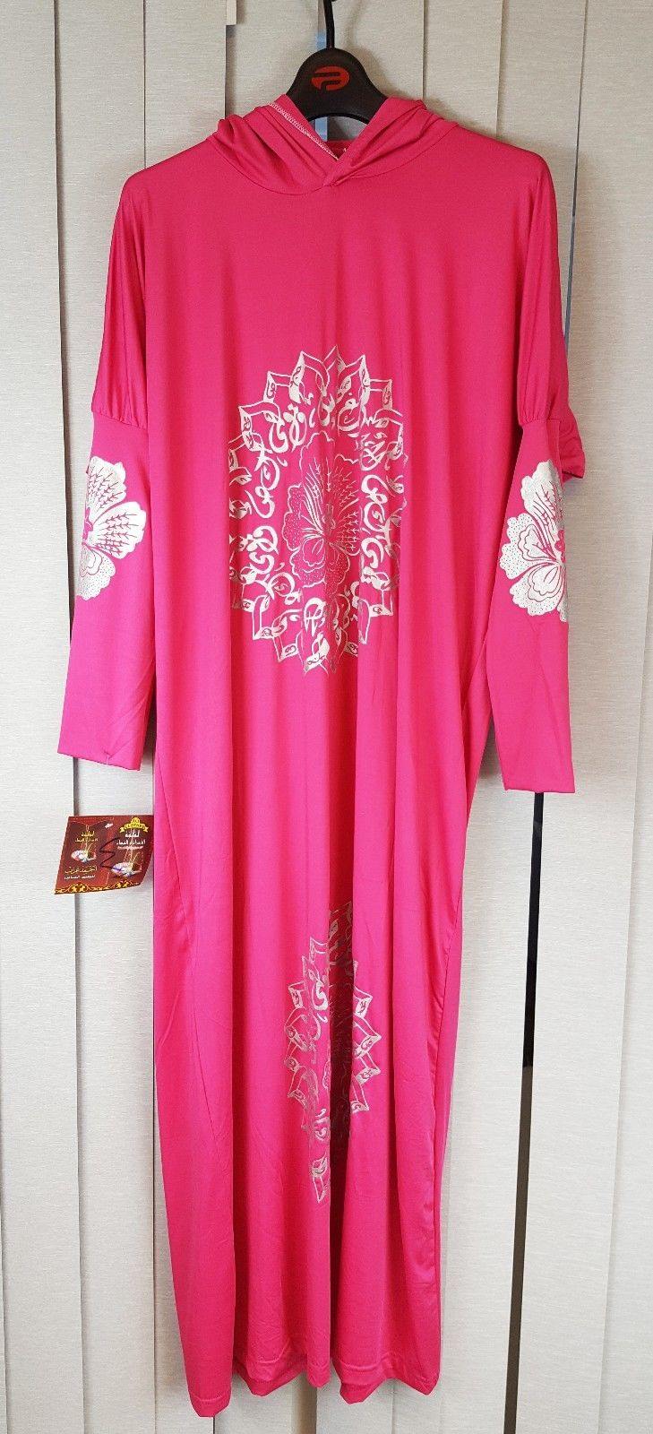 Girls Maxi Silver Print Dress Kids Long Sleeve Holiday Abaya Islamic 6-14T - Arabian Shopping Zone