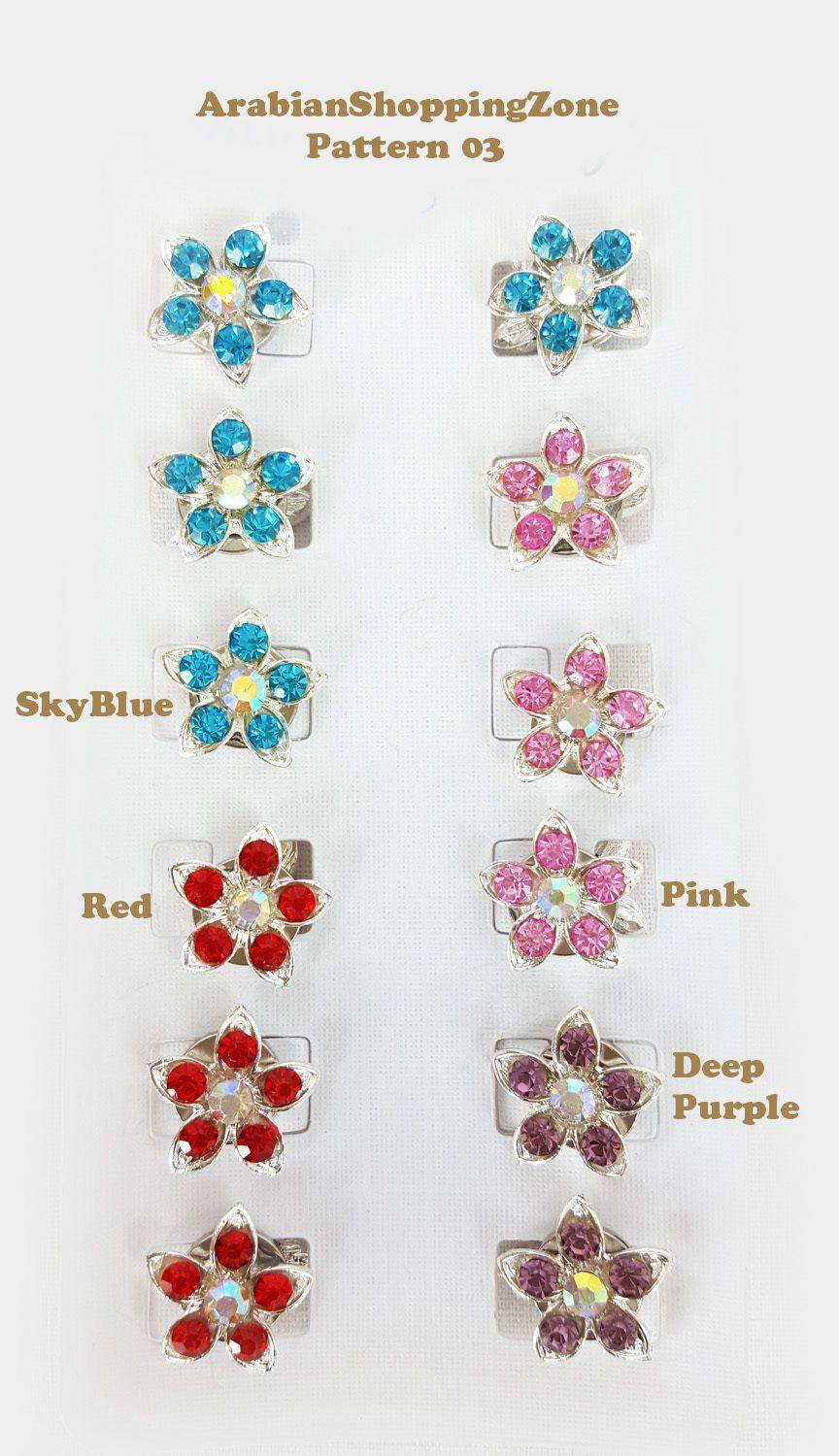 MAGNETIC headscarf abaya shawl scarf PINLESS BROOCH HIJAB PIN Rhinestone - Arabian Shopping Zone