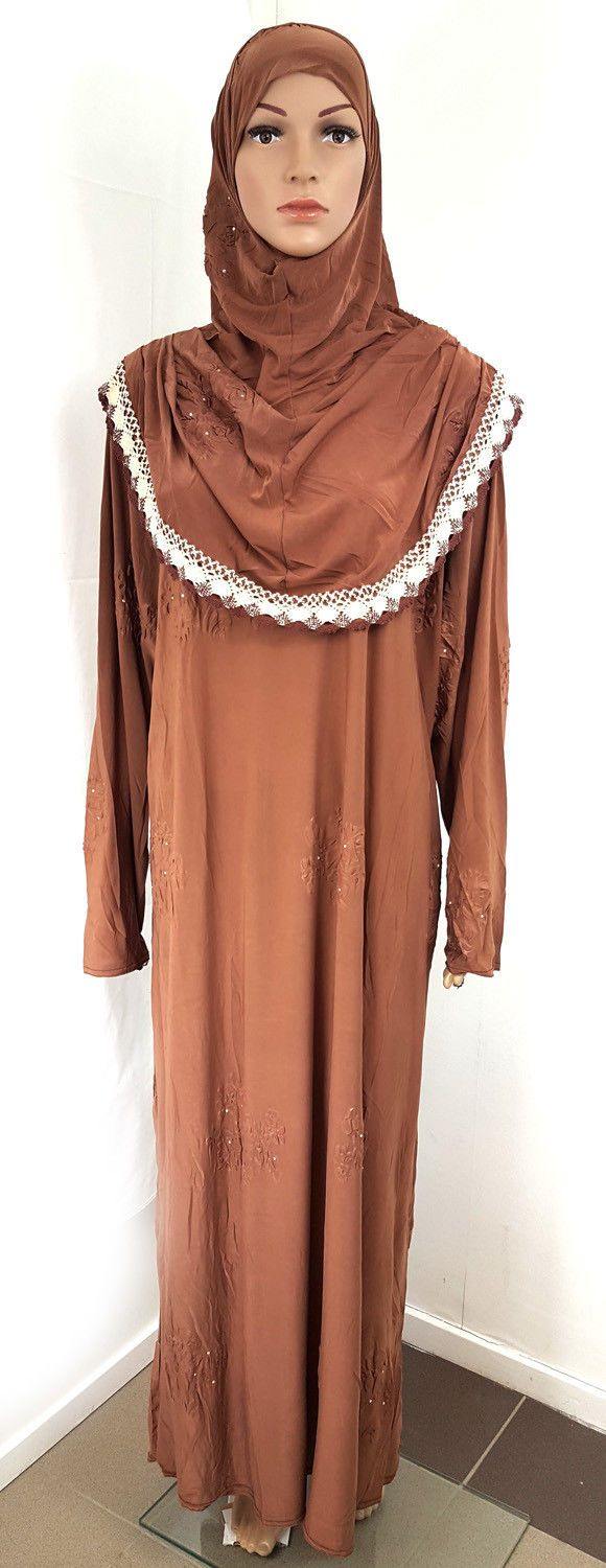 Muslim Islamic Galabeya Isdal Kaftan Gilbab Prayers Izdal Abaya Hijab Dress Eid - Arabian Shopping Zone