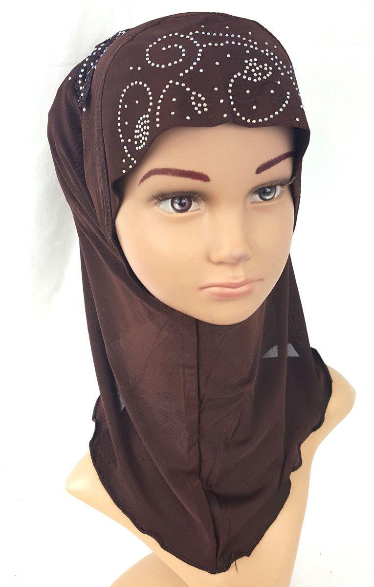 Ice Silk Toddler Kids Children Hijab Islamic Scarf Shawls -0913 - Arabian Shopping Zone