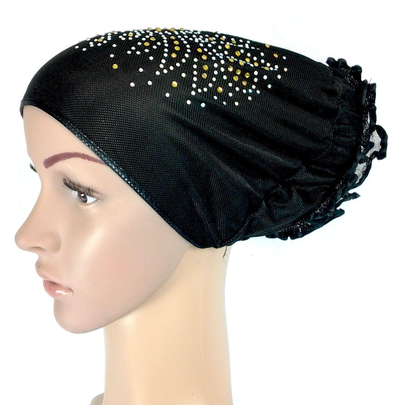 SHINING THREADS RHINESTONE Muslim Inner Caps Islamic Underscarf Hats Ninja Hijab - Arabian Shopping Zone
