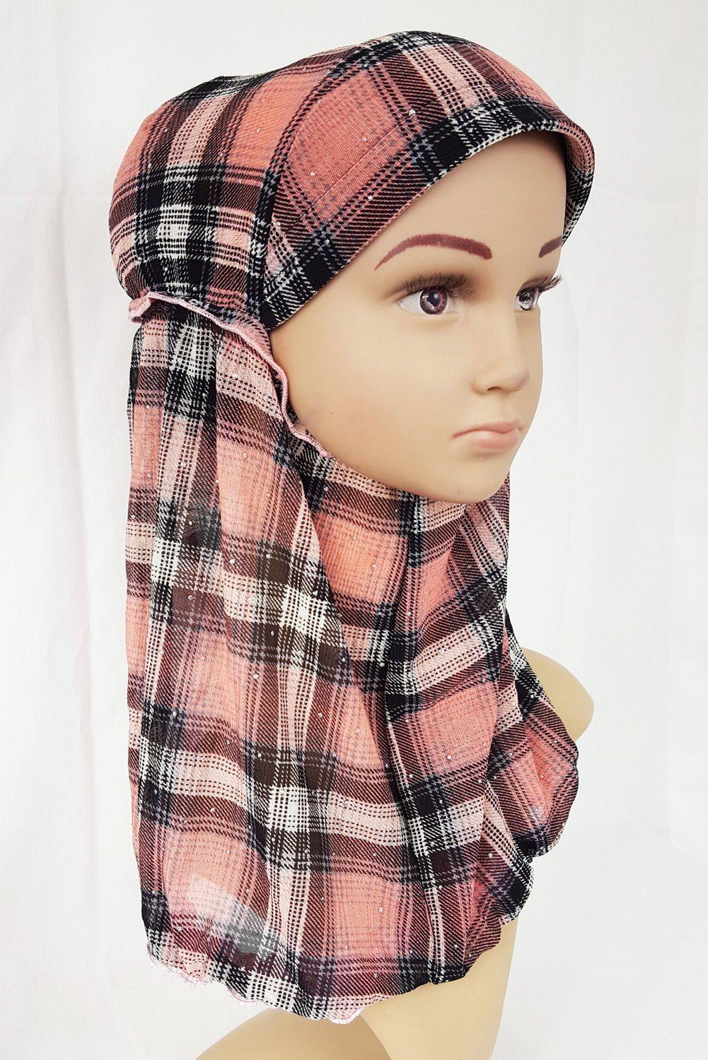 NEW Lace/NetYarn Toddler Kids Children Hijab Islamic Scarf Shawls 2-8T - Arabian Shopping Zone
