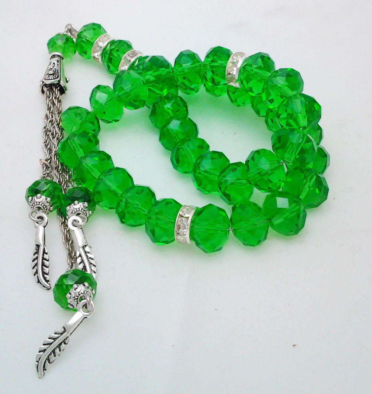 Salah 10mm Shiny Colorful Crystal Prayer Beads 33 Mesbaha - Arabian Shopping Zone