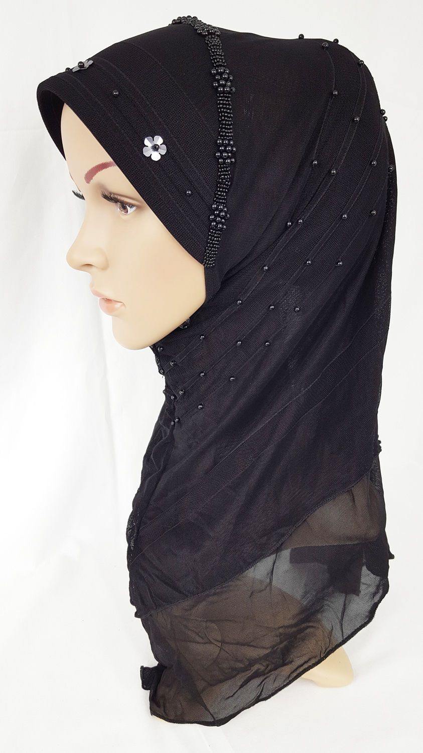 Slip-on LightWeight Double-Mesh-layered Muslim Hijab Islamic Scarf Shawls - Arabian Shopping Zone