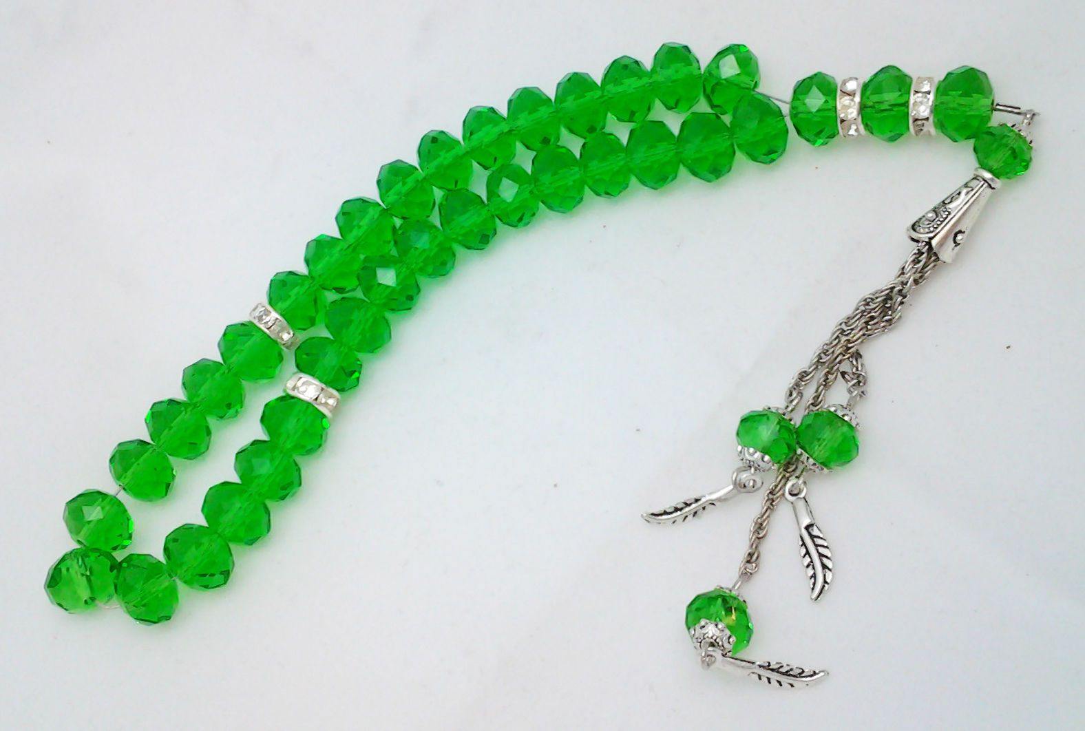 Salah 10mm Shiny Colorful Crystal Prayer Beads 33 Mesbaha - Arabian Shopping Zone