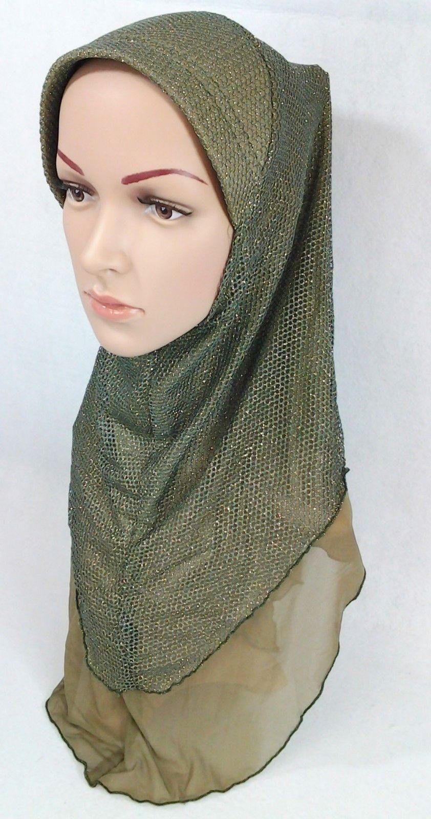 Muslim Hijab Islamic Soft Mesh Hijab/MaxiScarf/ Wrap/Shawl/Slip-on - Arabian Shopping Zone