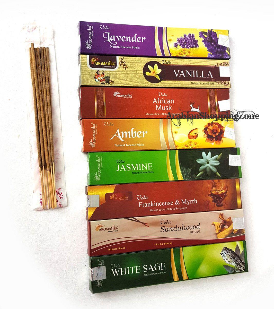 Vedic Aromatika Natural Incense Sticks 8" - 12 sticks Encens - Arabian Shopping Zone