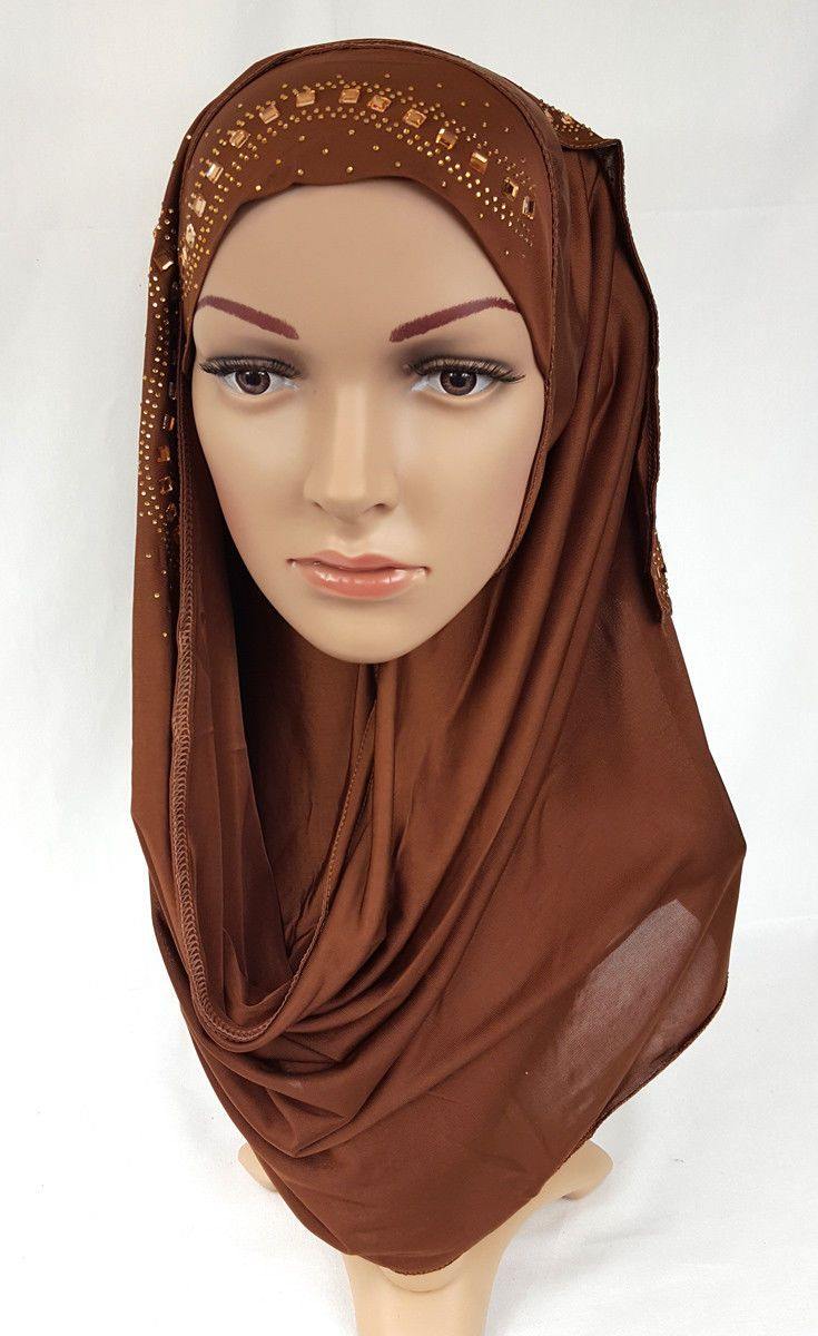 Slip On Instant Amira Style VISCOSE on-the-go Hijab Scarf ASZ0104 - Arabian Shopping Zone