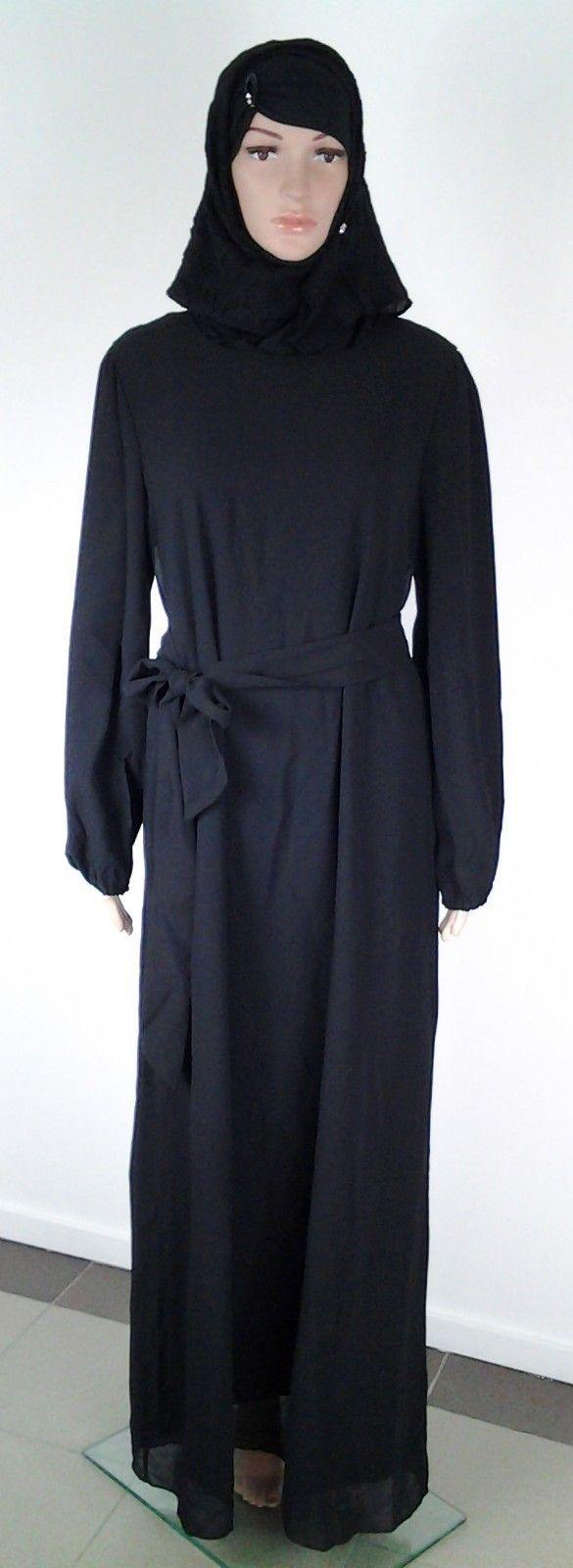 Chiffon Kaftan Islamic Abaya Jilbab Long Sleeve HSZ2001 (US14/16EU44/46UK18/20) - Arabian Shopping Zone