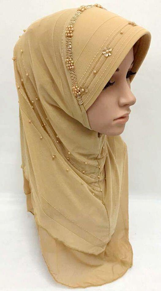 Slip-on LightWeight Double-Mesh-layered Muslim Hijab Islamic Scarf Shawls - Arabian Shopping Zone