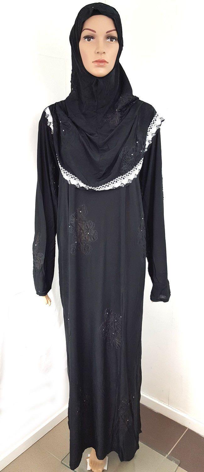 Muslim Islamic Galabeya Isdal Kaftan Gilbab Prayers Izdal Abaya Hijab Dress Eid - Arabian Shopping Zone