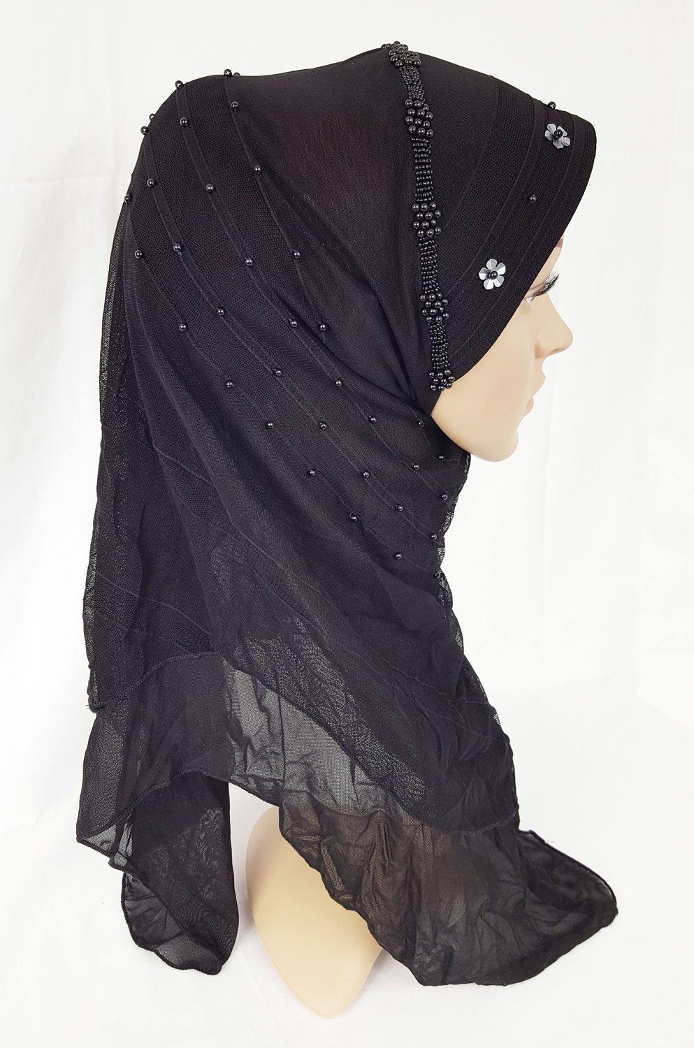 Slip-on LightWeight Double-Mesh-layered Muslim Hijab Islamic Scarf Shawls - Arabian Shopping Zone