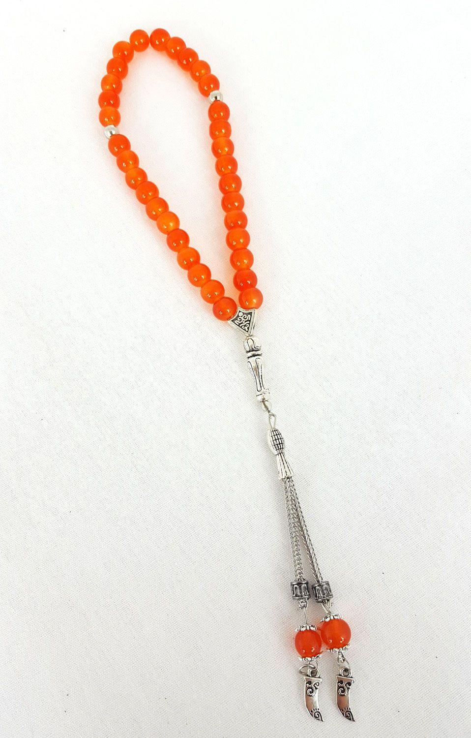 Islamic Salah 8mm Gemstone Prayer Beads 33 Misbaha Tasbih Sibha Masbaha - Arabian Shopping Zone