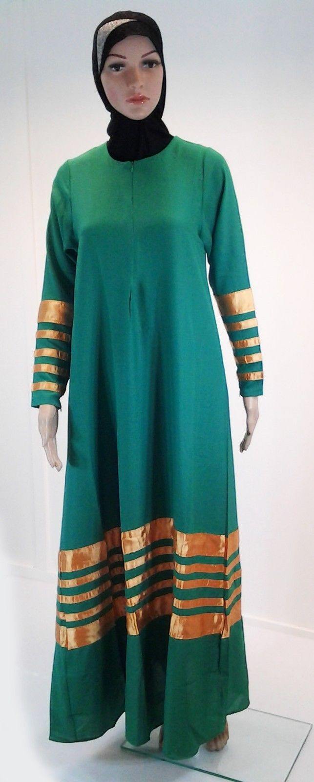 Linen Kaftan Women Islamic Abaya Jilbab Long Sleeve HSZ10050 (Size S) - Arabian Shopping Zone