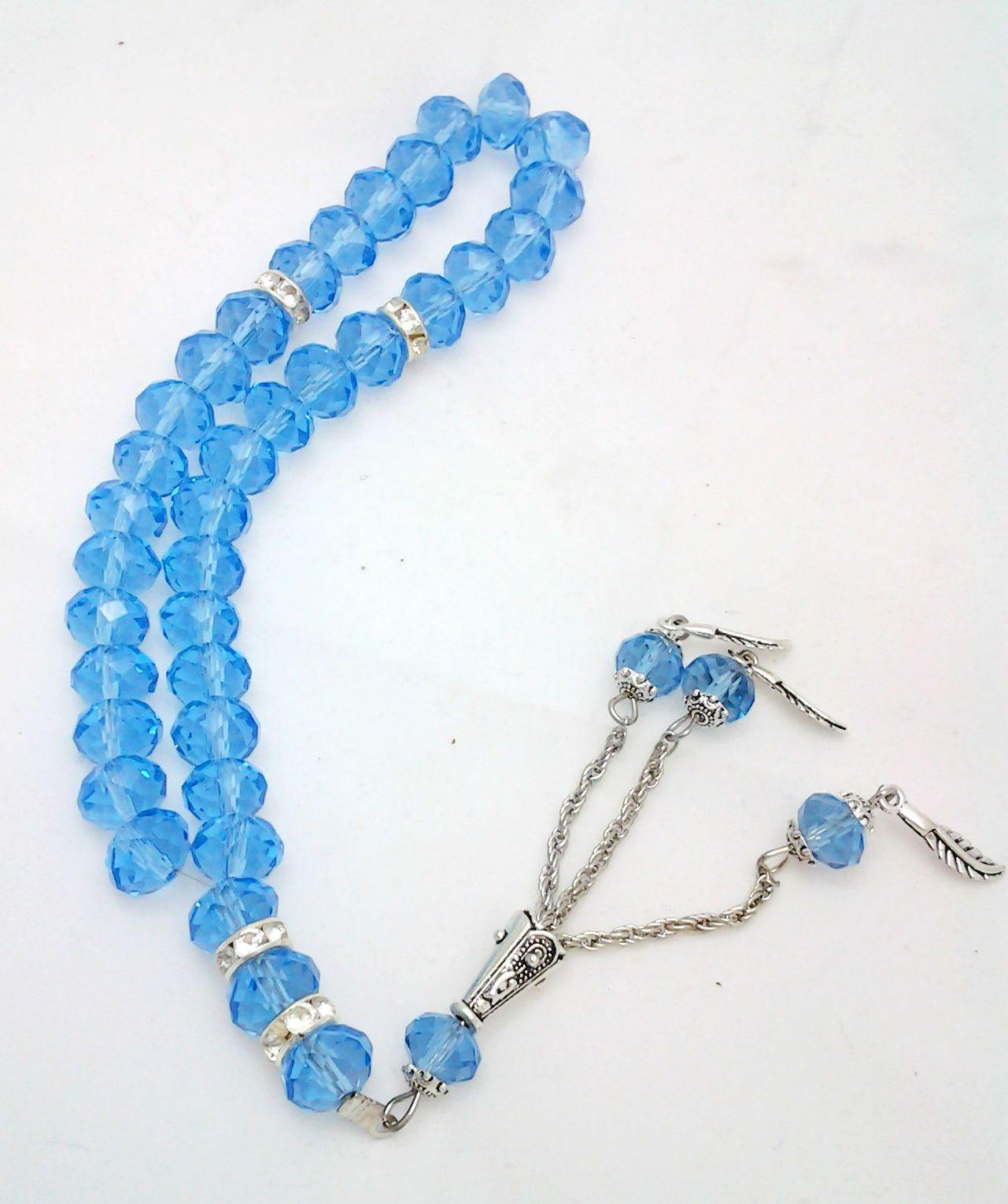 Salah 10mm Shiny Colorful Crystal Prayer Beads 33 Mesbaha - Arabian Shopping Zone