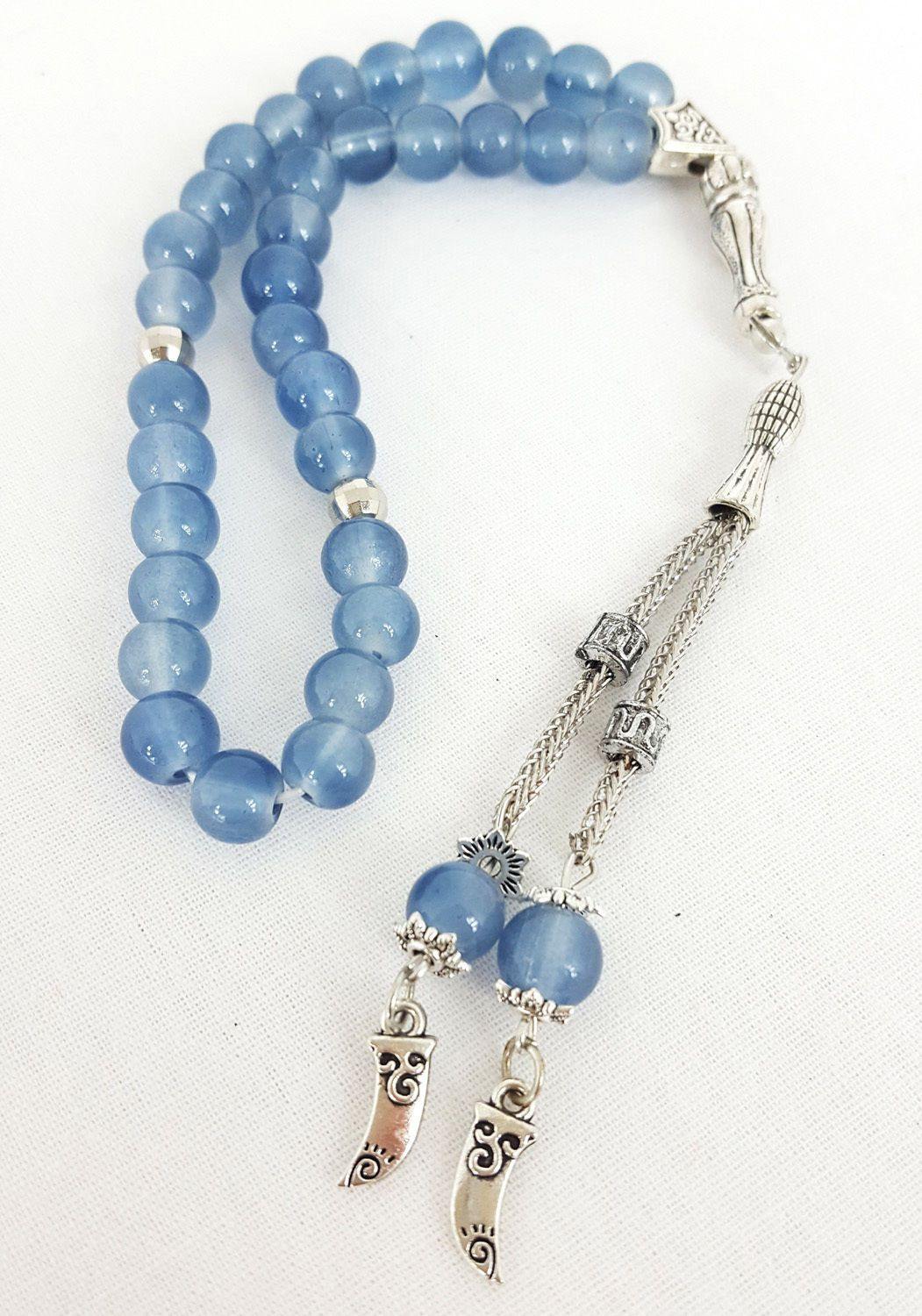 Islamic Salah 8mm Gemstone Prayer Beads 33 Misbaha Tasbih Sibha Masbaha - Arabian Shopping Zone