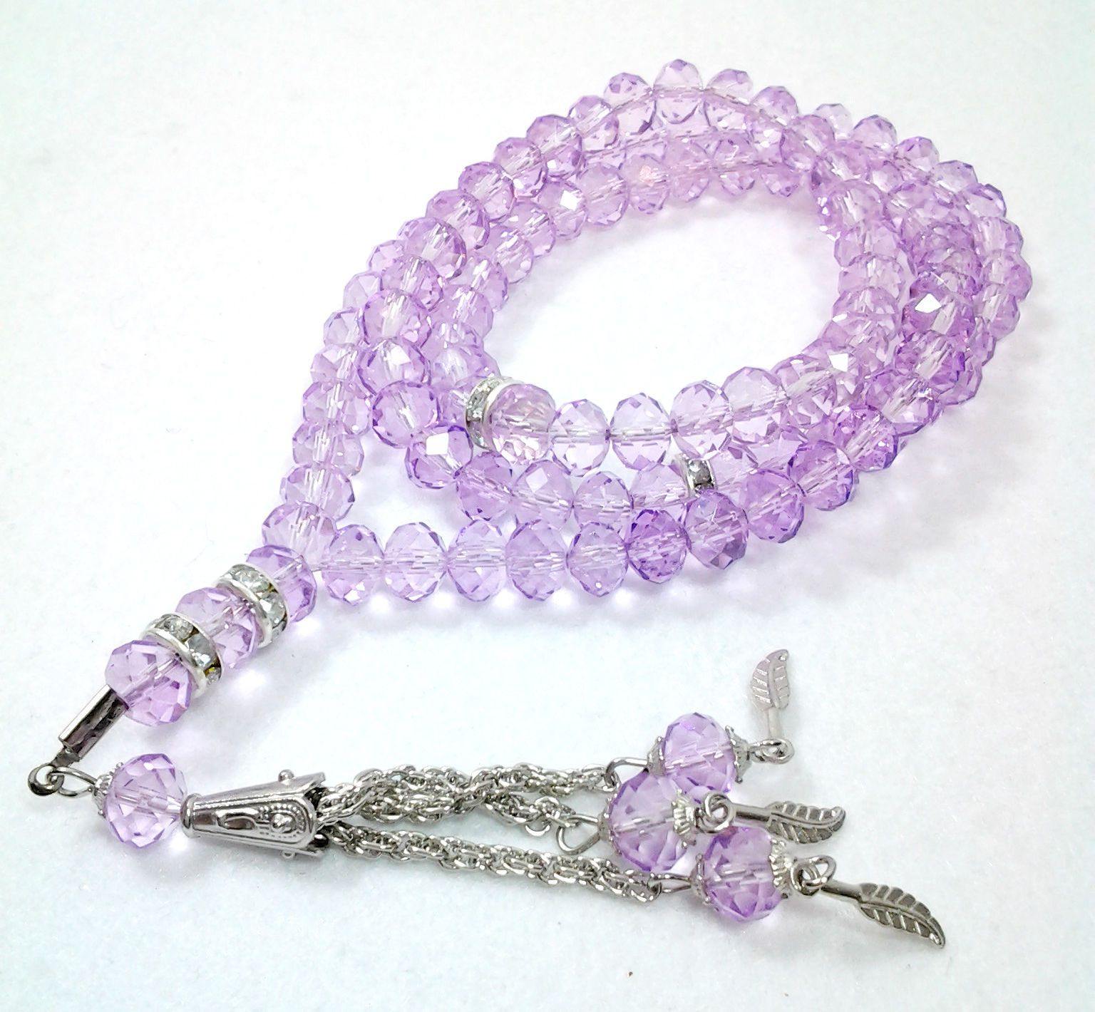 8mm Crystal Muslim Prayer Beads 99 Masbaha - Arabian Shopping Zone