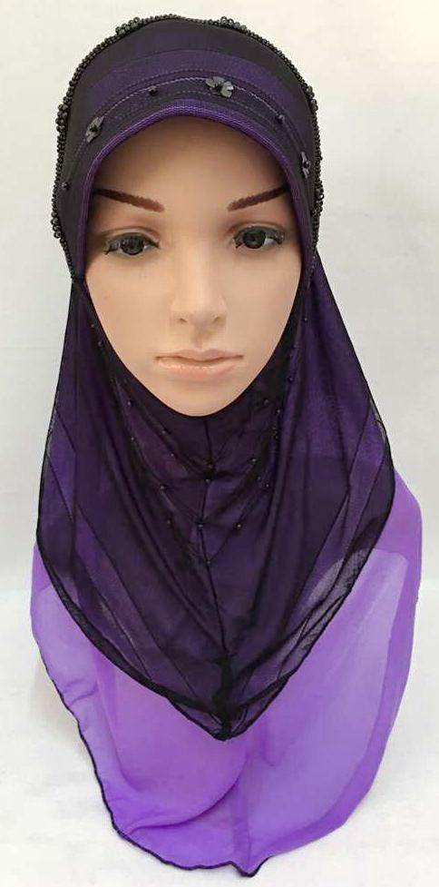 Slip-on LightWeight Double-Mesh-layered Muslim Hijab Islamic Scarf Shawls - Arabian Shopping Zone
