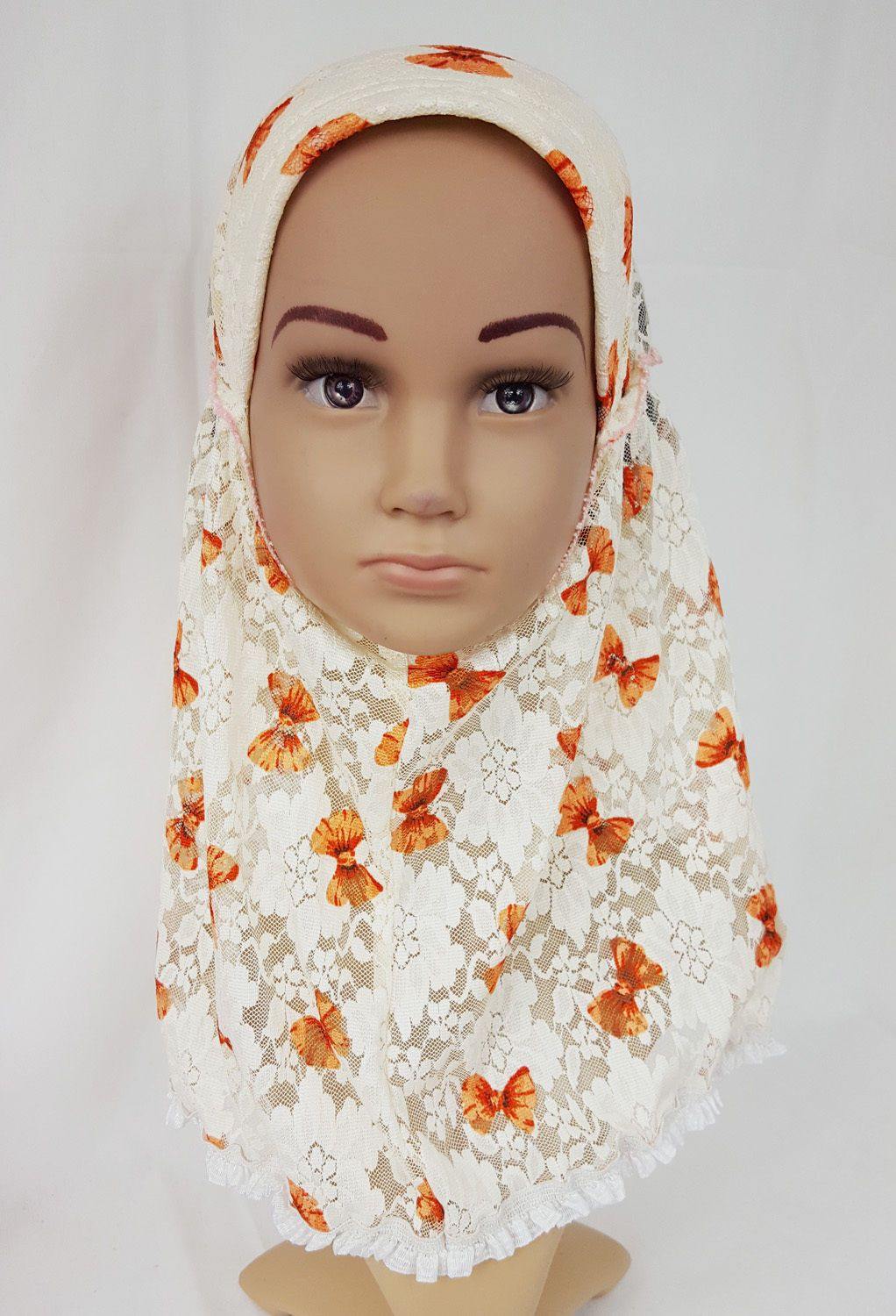 NEW Lace/NetYarn Toddler Kids Children Hijab Islamic Scarf Shawls 2-8T - Arabian Shopping Zone
