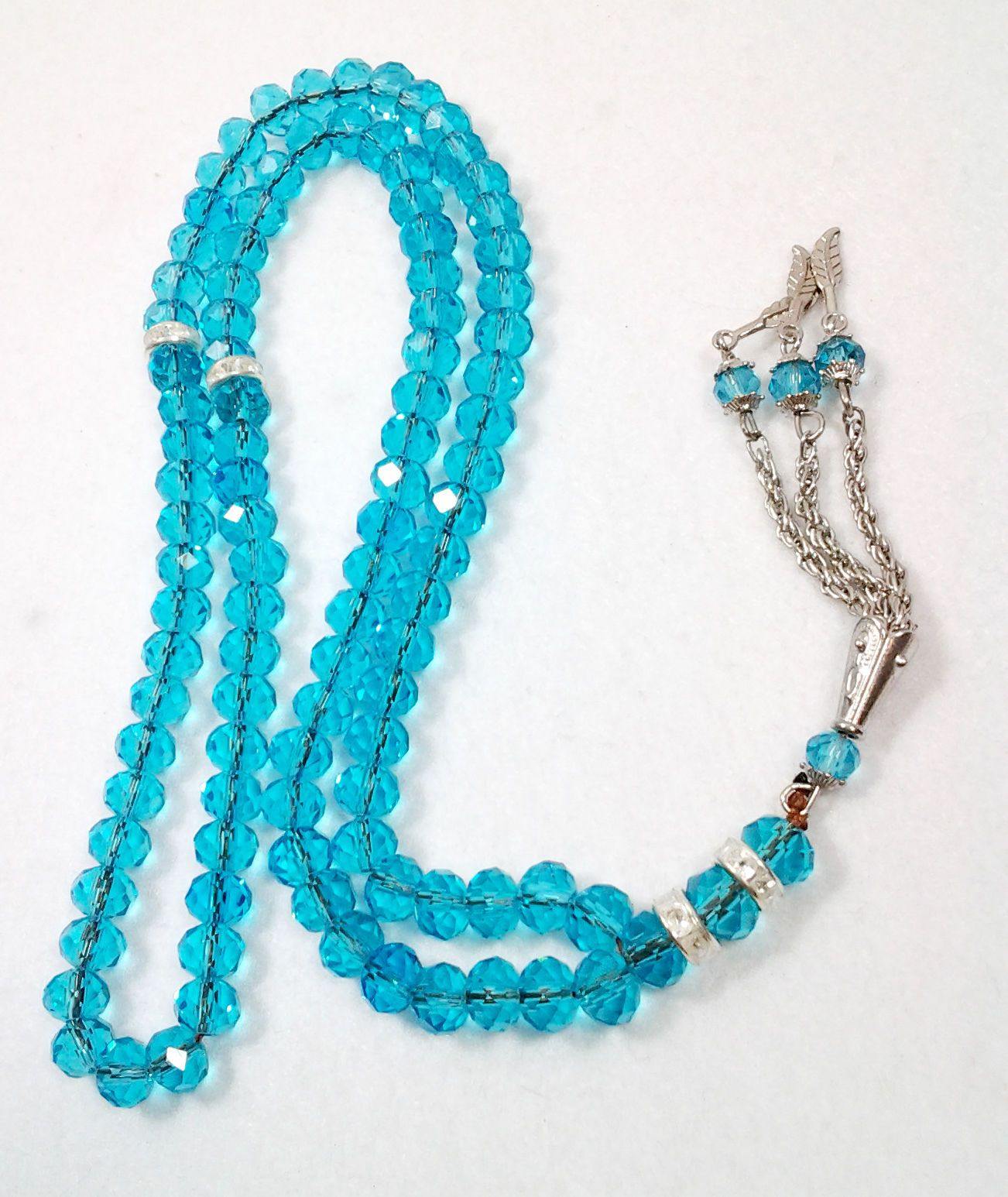 8mm Crystal Muslim Prayer Beads 99 Masbaha - Arabian Shopping Zone