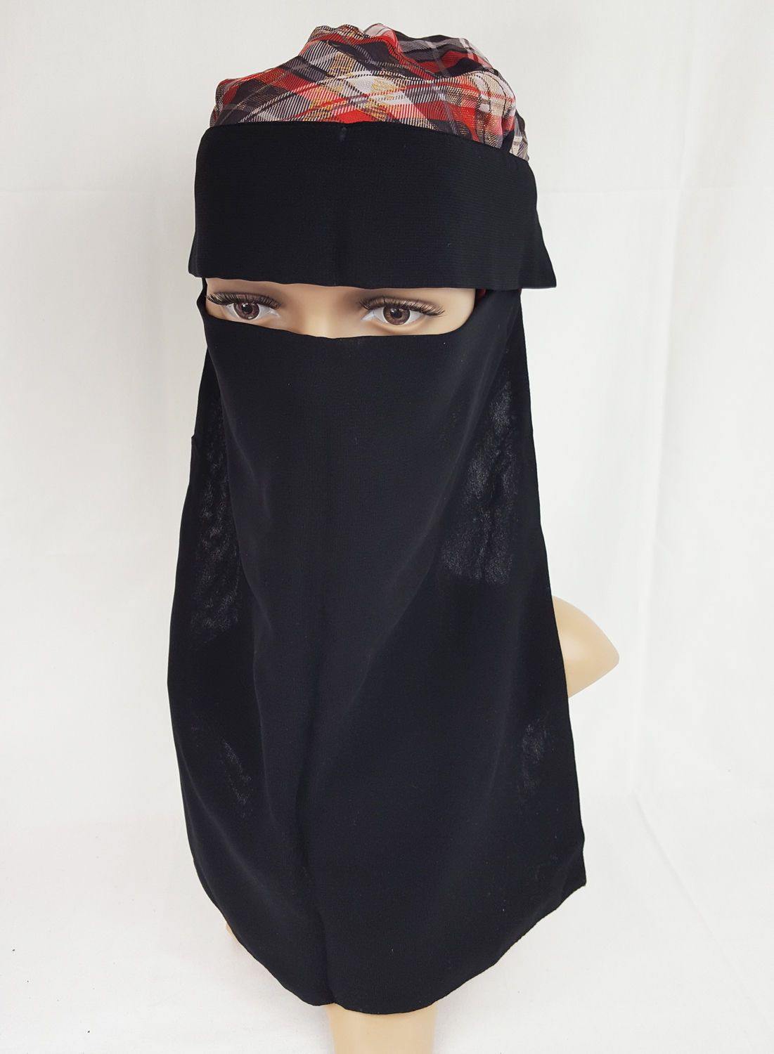 Niqab Face cover Veil with Flap (Tanda Estic) - Arabian Shopping Zone