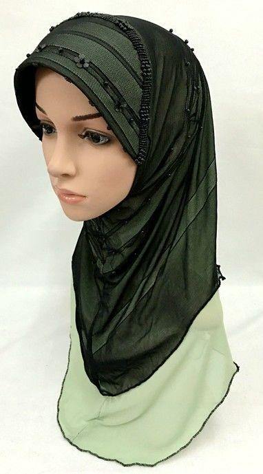 Slip-on LightWeight Double-Mesh-layered Muslim Hijab Islamic Scarf Shawls - Arabian Shopping Zone