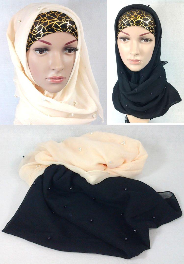 NEW Square 43" Women's Muslim Scarves Cotton Voile Shawl Wrap Hijab - Arabian Shopping Zone