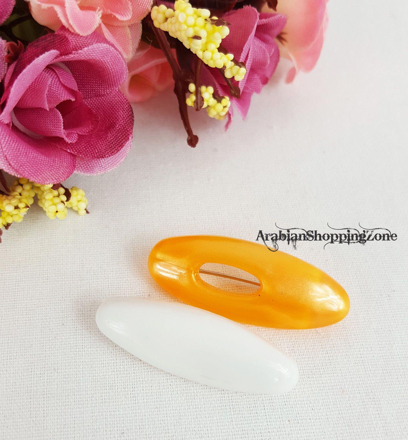 6 pcs Plastic Hijab Muslim Islamic Scarf Pin Safety Pin Set Multicolor Black - Islamic Shop