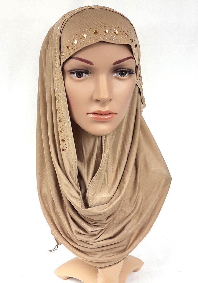 Slip On Instant Amira Style VISCOSE on-the-go Hijab Scarf ASZ0104 - Arabian Shopping Zone