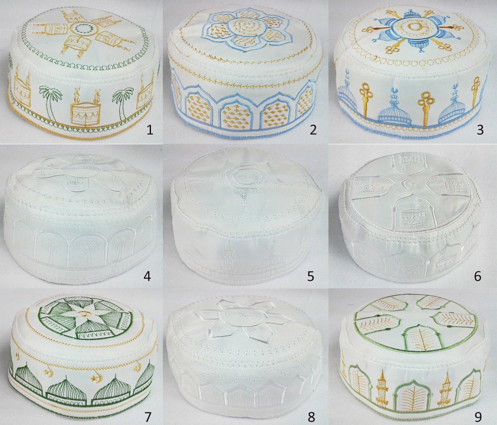 Kofi Topi Tupi Embroidery Cap Hat Muslim Islam Mens Size 56-58 - Arabian Shopping Zone