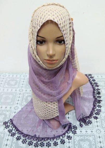 Women's Muslim Autumn Scarves Shawl Wrap Hijab knitting padded - Arabian Shopping Zone