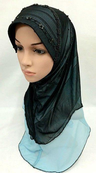 Slip-on LightWeight Double-Mesh-layered Muslim Hijab Islamic Scarf Shawls - Arabian Shopping Zone
