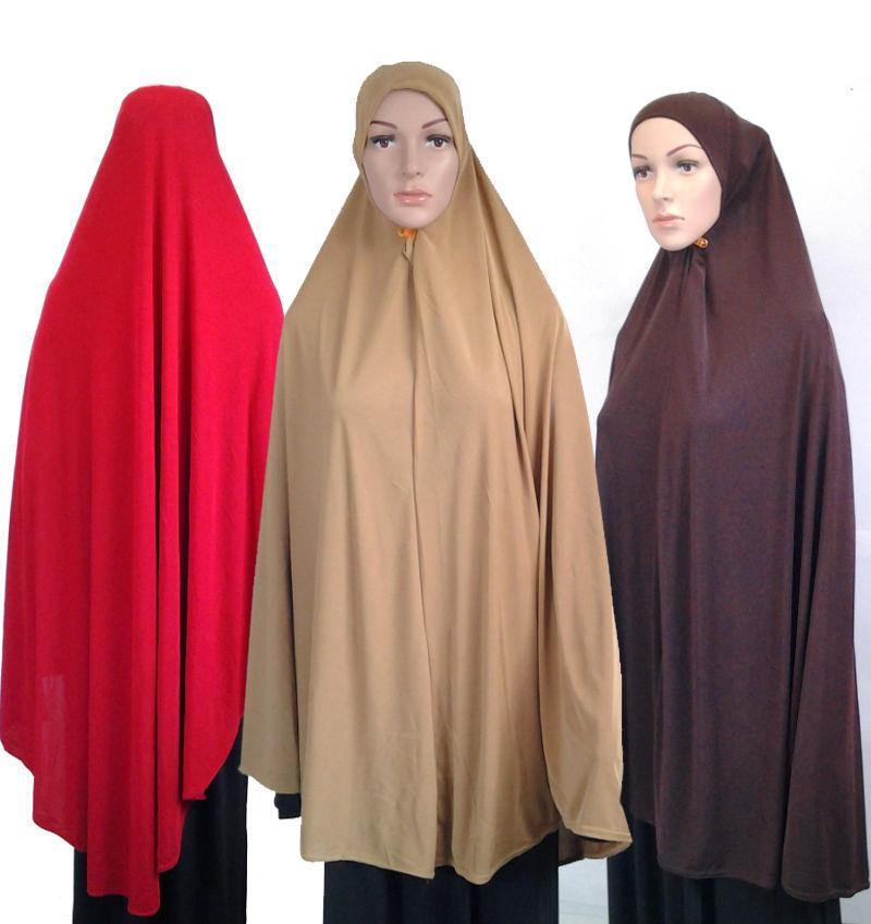 Khimar Muslim Hijab Fashion Islamic Scarf Polyester Crystal Hemp ASZ0788 - Arabian Shopping Zone