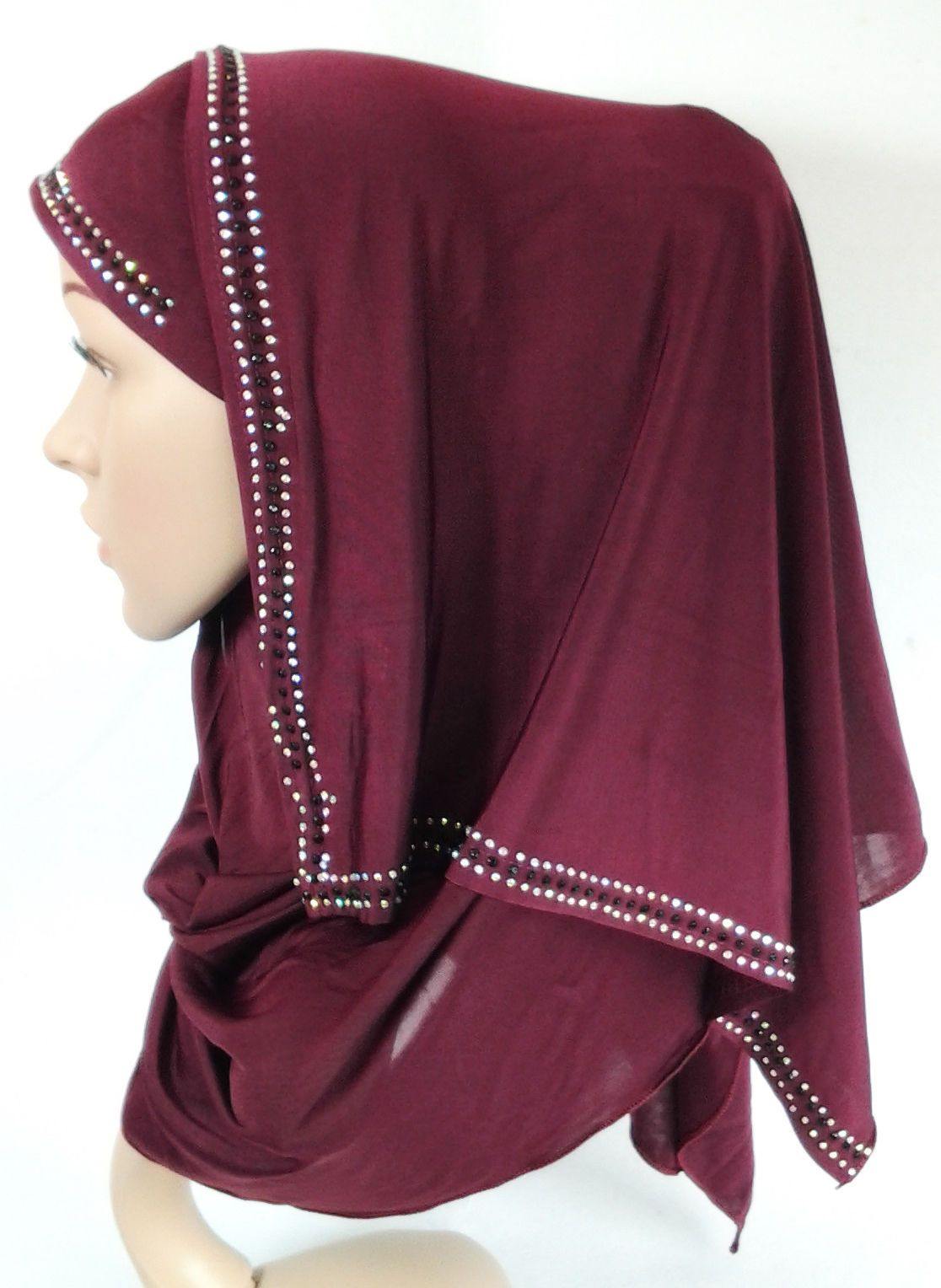 Slip On Instant Amira Style VISCOSE on-the-go Hijab Scarf ASZ0104 - Arabian Shopping Zone