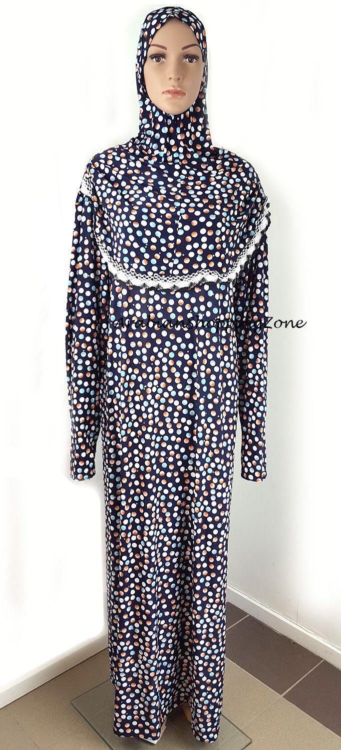 Muslim Islamic Galabeya Isdal Kaftan Gilbab Prayers Izdal Abaya Hijab Dress Eid - Arabian Shopping Zone