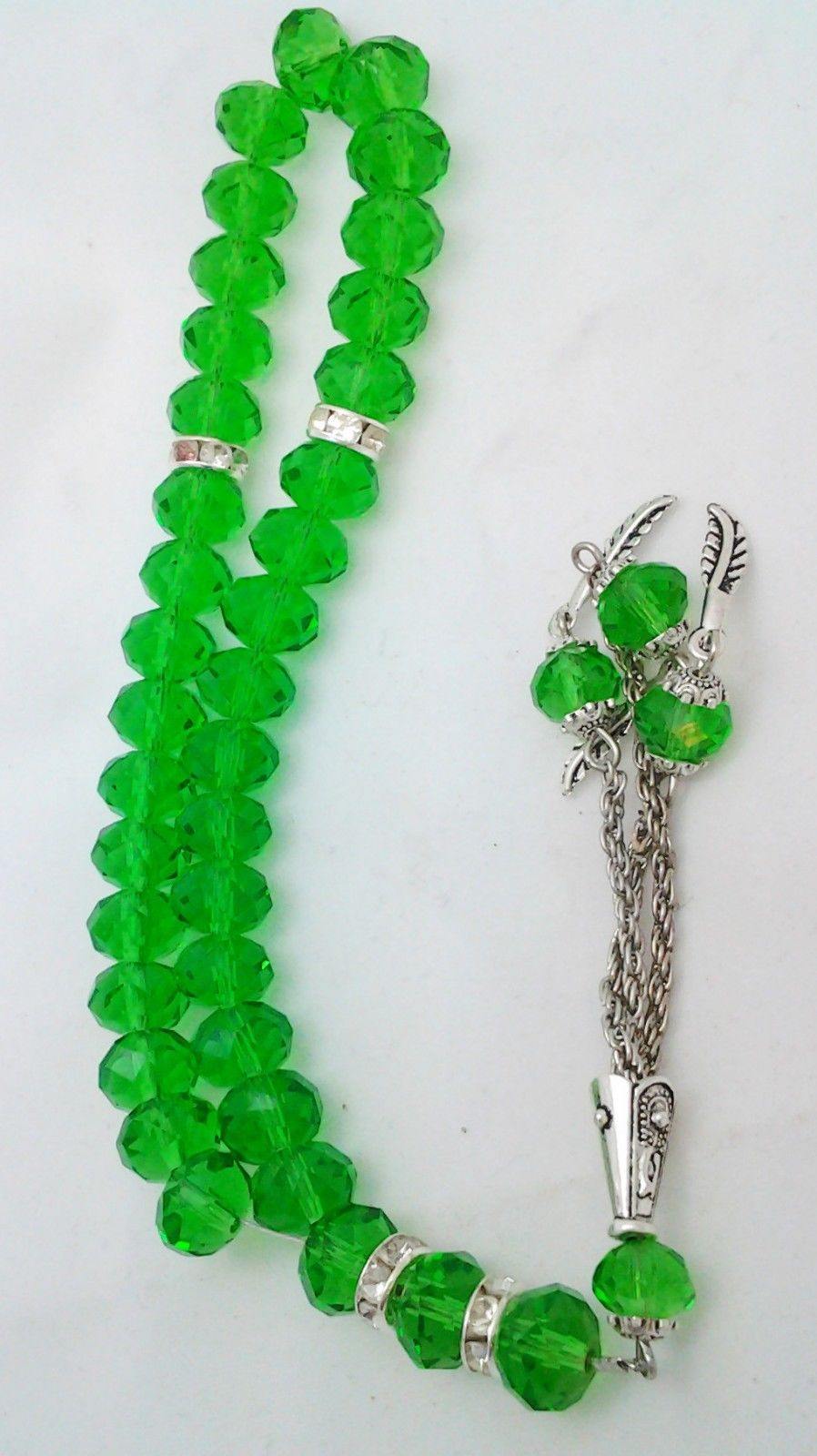 Salah 10mm Shiny Colorful Crystal Prayer Beads 33 Mesbaha - Arabian Shopping Zone