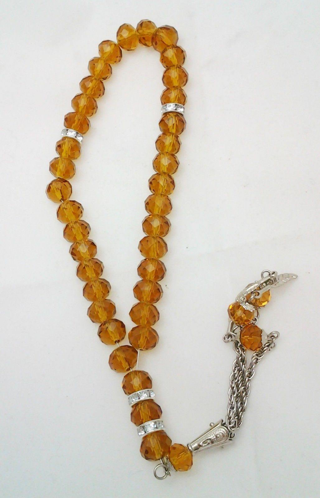 Salah 10mm Shiny Colorful Crystal Prayer Beads 33 Mesbaha - Arabian Shopping Zone