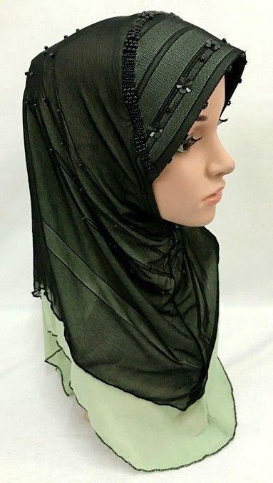 Slip-on LightWeight Double-Mesh-layered Muslim Hijab Islamic Scarf Shawls - Arabian Shopping Zone