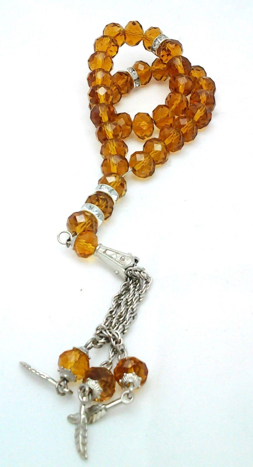 Salah 10mm Shiny Colorful Crystal Prayer Beads 33 Mesbaha - Arabian Shopping Zone