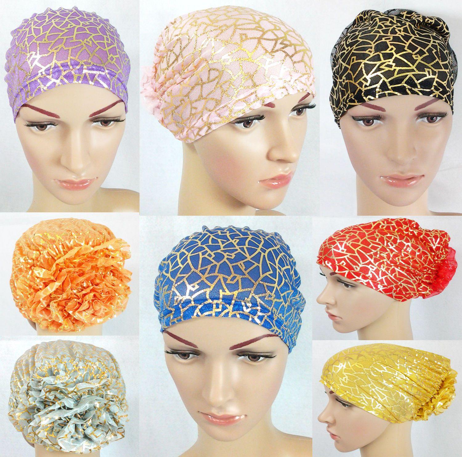 Gauze Gilt-Print UnderHijab Muslim Inner Hijab Caps Hair loss Underscarf - Arabian Shopping Zone