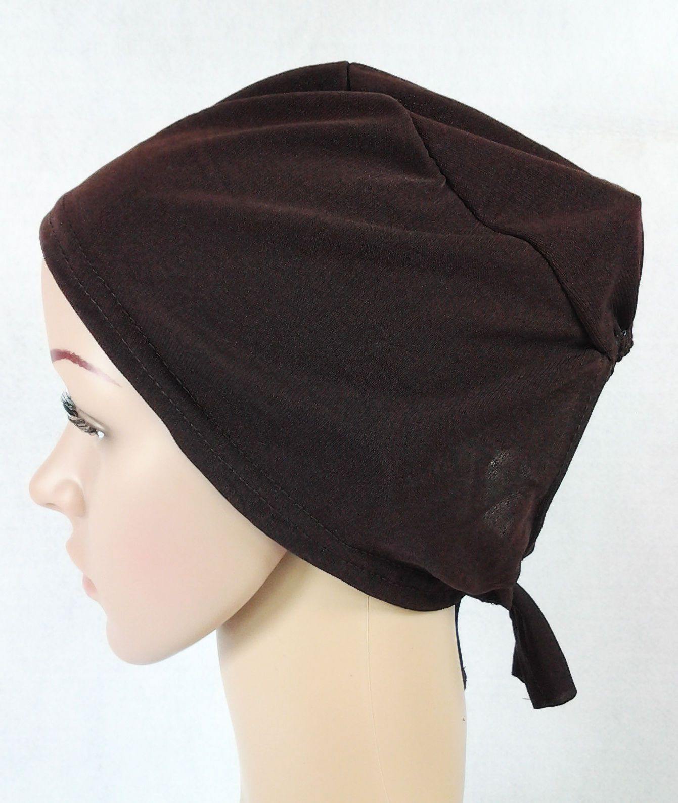 Solid Stretch TieBack UnderHijab Muslim Inner Hijab HairLoss Islamic Underscarf - Arabian Shopping Zone